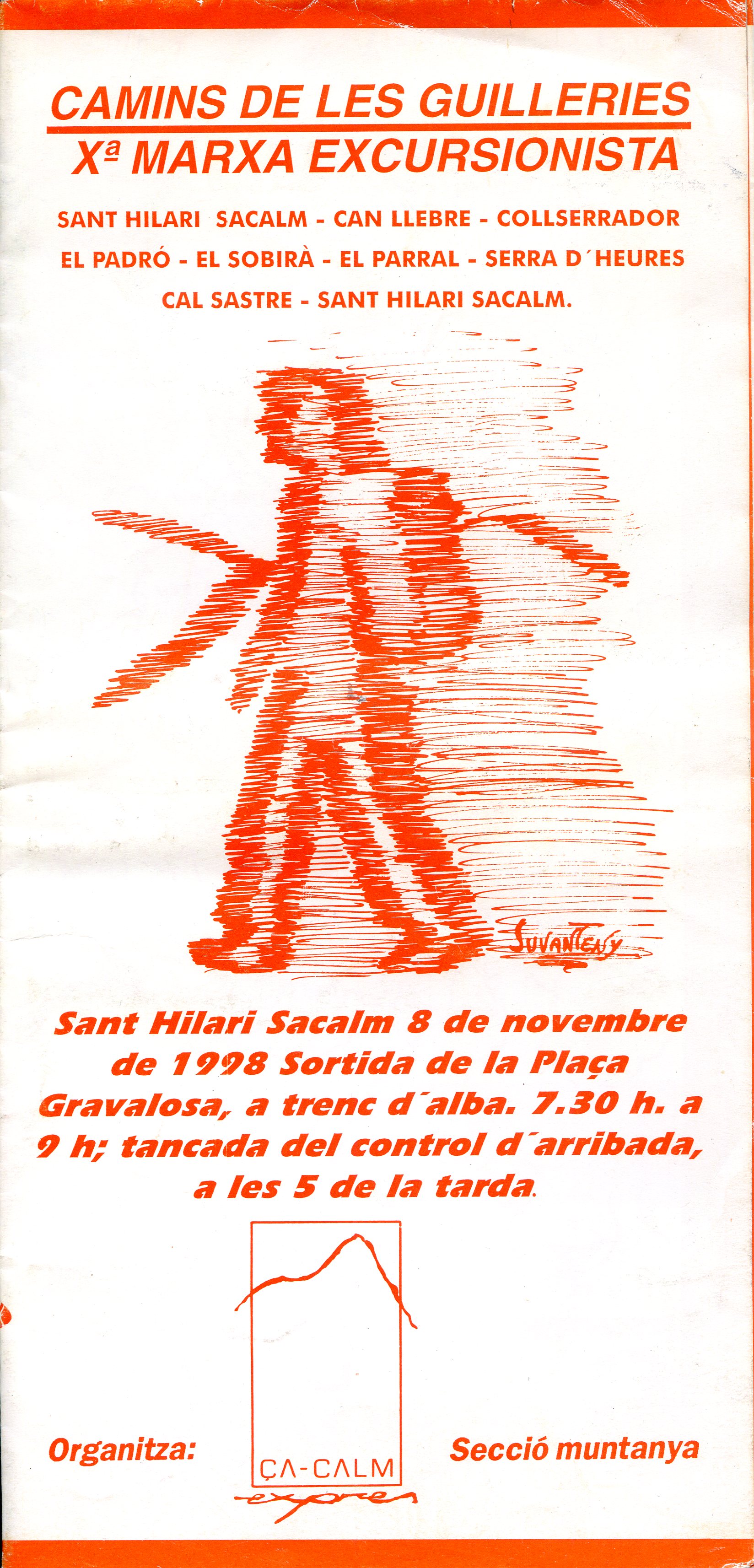 Camins de les Guilleries : Ia Marxa Excursionista : St. Hilari Sacalm - Can Llebre - Collserrador - El Padró - El Sobirà - El Parral - Serra d'Heures - Cal Sastre - Sant Hilari Sacalm - Portada
